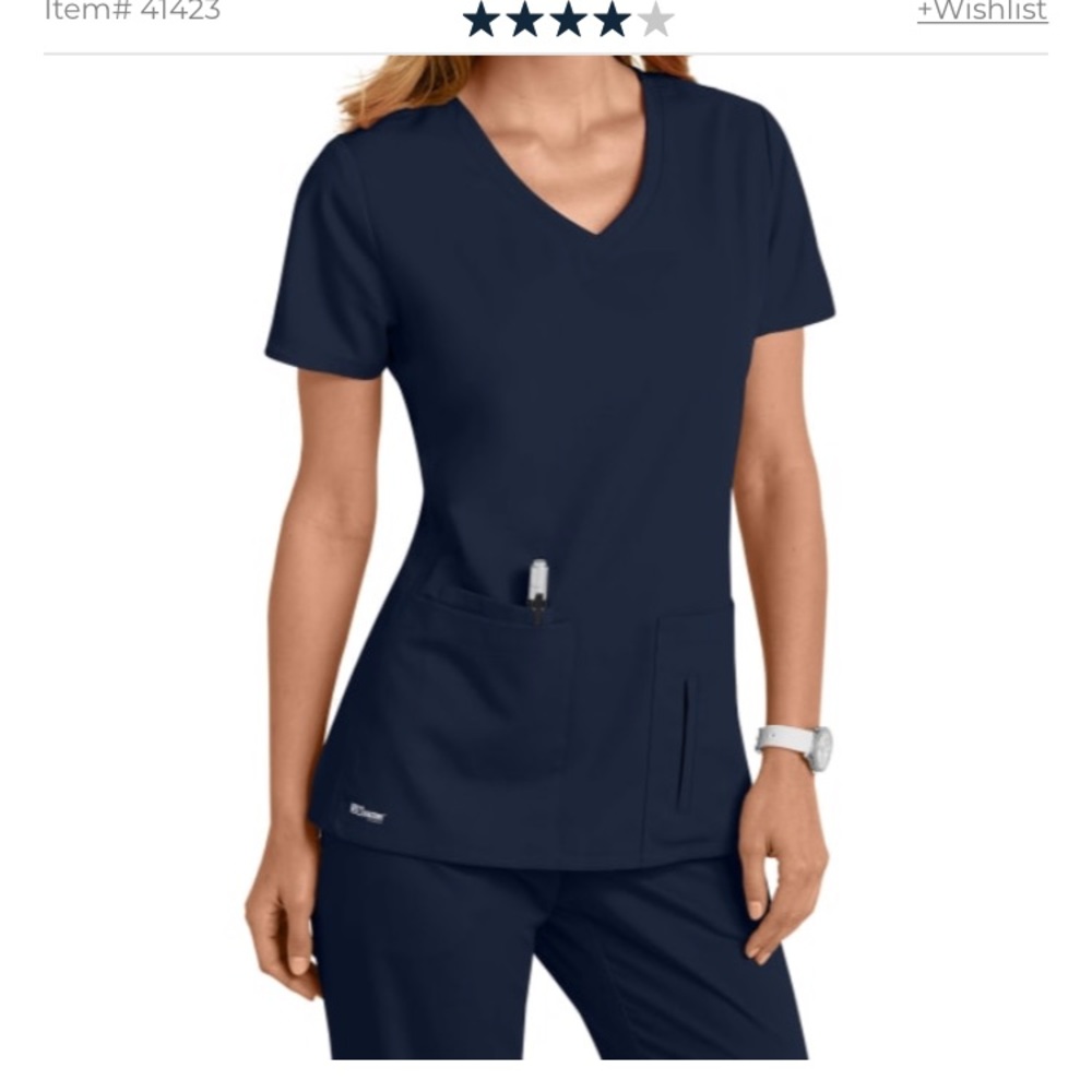 Greys Anatomy navy blue scrub set